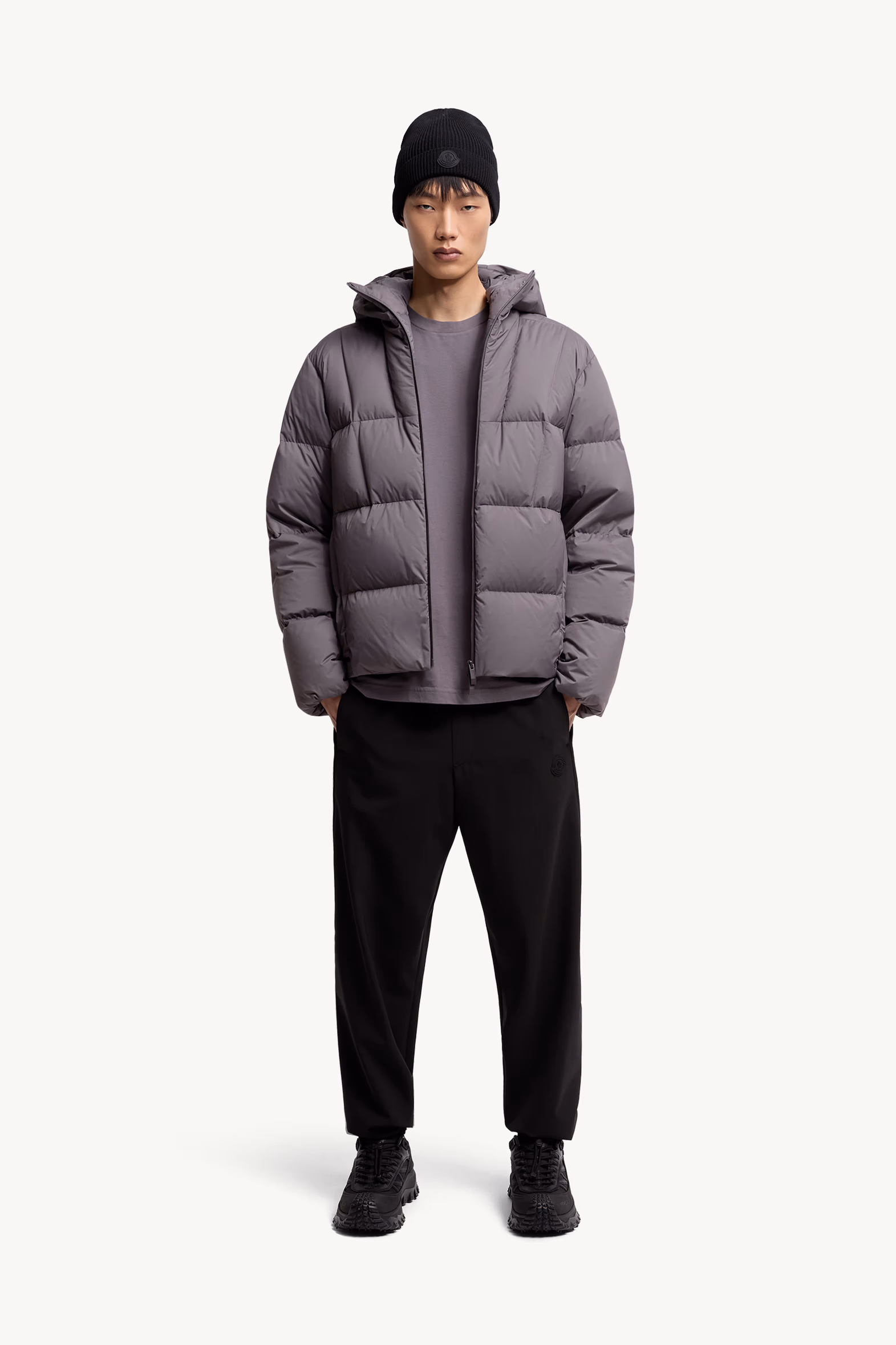 Cotton T-Shirt Men Dark Grey Moncler 0